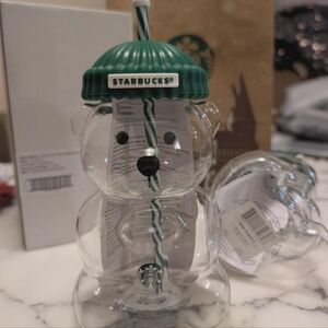 2026 Glass Starbucks Bearista Bear Cold Cup Holiday Limited Edition Authentic